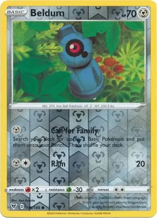 116/185 Beldum VIV Common Reverse Holo