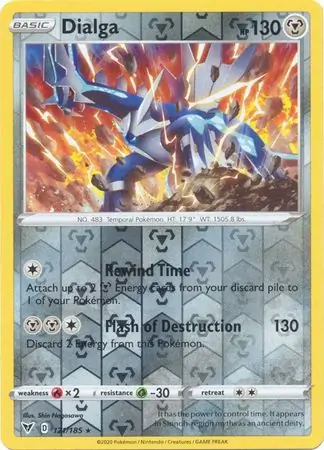 121/185 Dialga VIV Rare Holo Reverse Holo