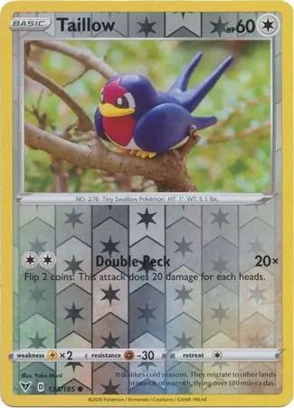 Taillow Vivid Voltage 133/185 Common Reverse Holo