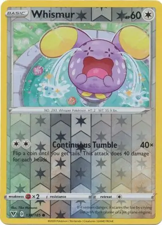 135/185 Whismur VIV Common Reverse Holo