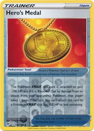 152/185 Hero's Medal VIV Uncommon Reverse Holo