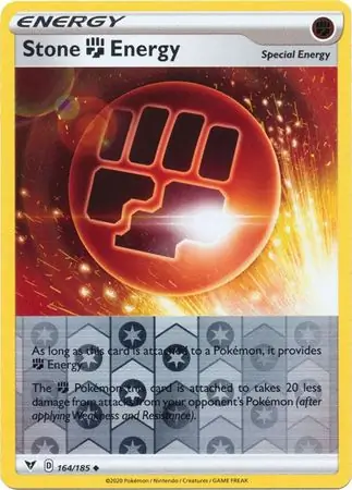 164/185 Stone Fighting Energy VIV Uncommon Reverse Holo