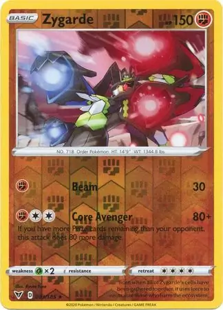 093/185 Zygarde VIV Rare Holo Reverse Holo