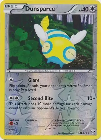101/146 Dunsparce XY Uncommon Reverse Holo