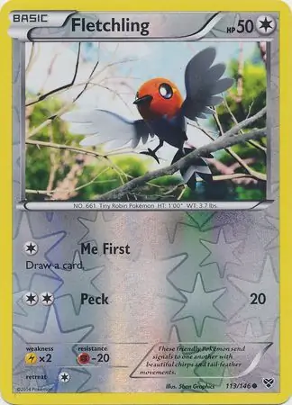 113/146 Fletchling XY Common Reverse Holo