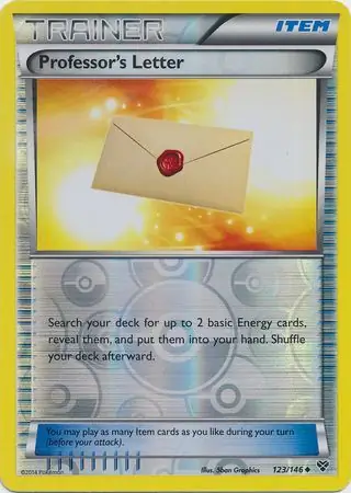 123/146 Professor's Letter XY Uncommon Reverse Holo