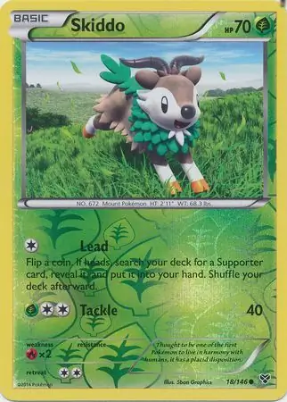 18/146 Skiddo XY Common Reverse Holo
