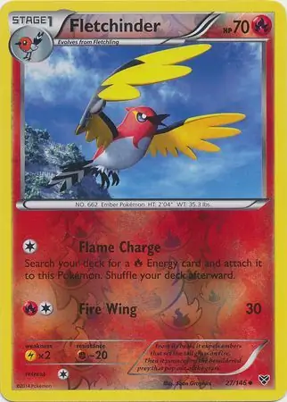 27/146 Fletchinder XY Uncommon Reverse Holo