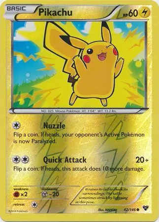 42/146 Pikachu XY Common Reverse Holo