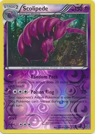 53/146 Scolipede XY Rare Reverse Holo