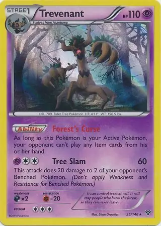 55/146 Trevenant XY Rare Holo Reverse Holo