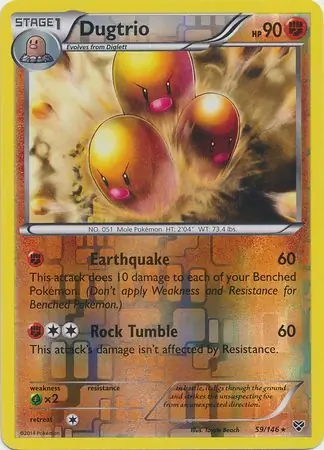 59/146 Dugtrio XY Rare Reverse Holo