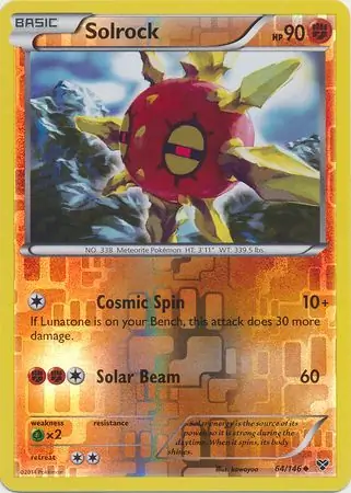 64/146 Solrock XY Uncommon Reverse Holo
