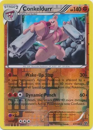 67/146 Conkeldurr XY Rare Reverse Holo