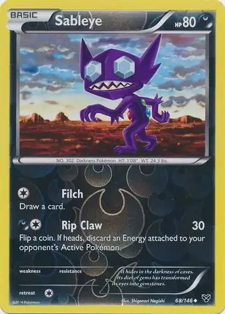 68/146 Sableye XY Uncommon Reverse Holo
