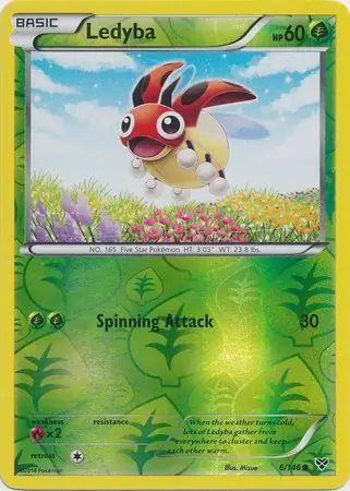 6/146 Ledyba XY Common Reverse Holo