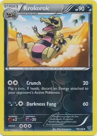 70/146 Krokorok XY Uncommon Reverse Holo