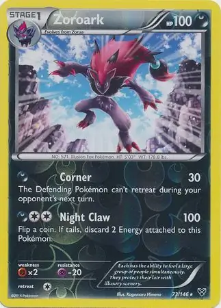 73/146 Zoroark XY Rare Holo Reverse Holo