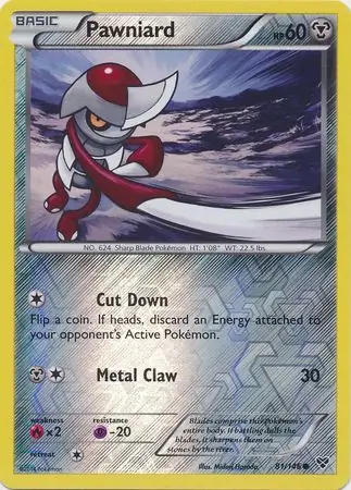 81/146 Pawniard XY Common Reverse Holo