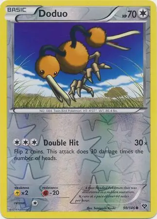 98/146 Doduo XY Common Reverse Holo